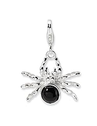 New Amore La Vita Sterling Silver 3-D Spider Charm with Lobster Clasp