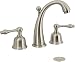 8" Satin Nickel High Arc Bathroom Sink Faucet w/Drain