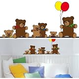 (9x13) Teddy Bears 14 Wall Stickers