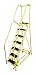 Cotterman 1007R1824A6E10B4C2P6 - Rolling Ladder Steel 100In. H. Yellow