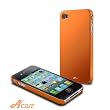 Acase(TM) Superleggera sunset fit case for iPhone 4 with 2 Screen Protector (Orange)
