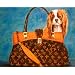 Cavalier King Charles Spaniel in Louis Vuitton Inspired Handbag 11x14 Fine Art Print