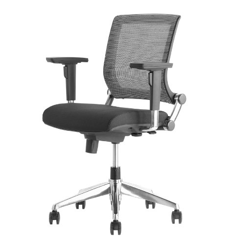 Friant Celesse Mid Back Task Black Chair, Mesh Back