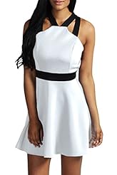 Girls Sexy Summer Cocktail Short Polyester/Spandex Skater Dress/Club Dress/Party Dress 