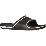 crocs Men's Crocband Slide Sandal,Black/White,8 M Us