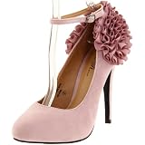 Wild Rose Womens Yvone12 Ankle-Strap Sandal
