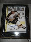 Sergei Samsonov Autographed Boston Bruins Program Plaque w/ COA