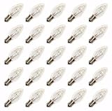 Action Lighting 10077 C7 CB CLR 25PK 5/7 WATT C7 Christmas Light Replacement Bulb