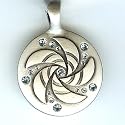 Bico Australia Jewelry, Sufi Siva Pendant - ascent by mind & love, CR-23 Lt Blue