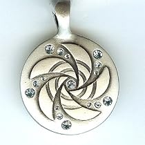 Bico Australia Jewelry, Sufi Siva Pendant - ascent by mind & love, CR-23 Lt Blue