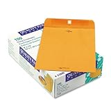 Clasp envelopes, kraft, 28-lb., 9 x 12, 100/box / 37890