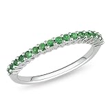 Sterling Silver 1/4 CT TGW Tsavorite Fashion Ring