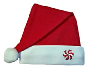 Red Baby Santa Hat with Peppermint Candy (3-6 Months to 16 Pounds)