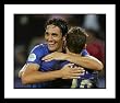 Luca Toni and Francesco Totti Italy Framed 8x10 Photograph Goal Celebration