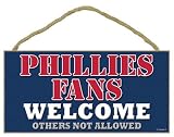 Philadelphia Phillies Small Wood Welcome Sign