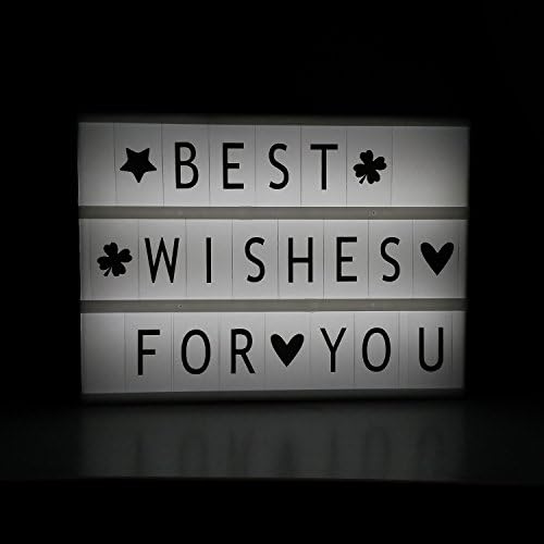 A4 size 3 lines Super Bright Cinematic Light Box with Letters, Numbers And Symbols(total 85 pcs) (A4 3lines)