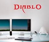 Diablo 3 Wall Art Sticker Decal Peel and Stick. Red FREE SHIPPING