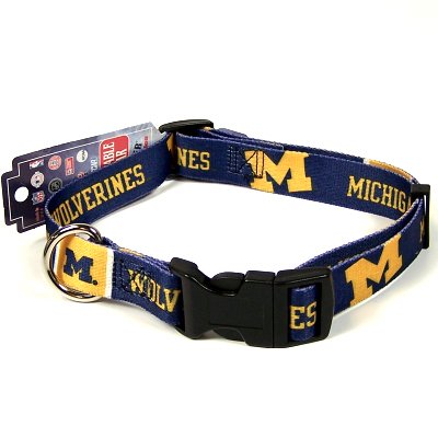 Buy MICHIGAN WOLVERINES ADJUSTABLE DOG PET COLLAR SZ M by Hunter