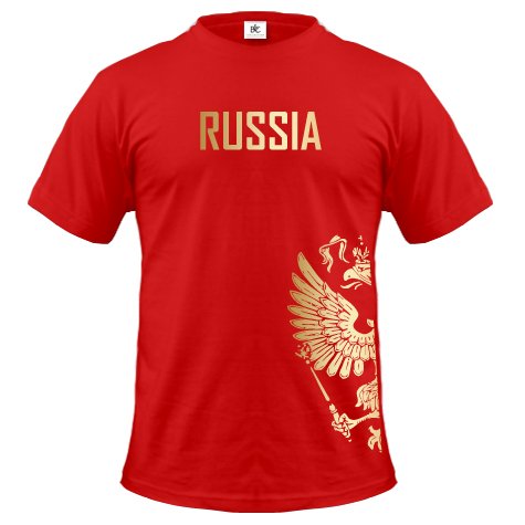 RUSSLAND – RUSSIA – EM 2012 – FANSHIRT – HERREN – T-SHIRT in Rot by Jayess Gr. XXL