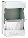 CR Gibson White Flower Girl Basket Wedding Accessory