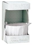 CR Gibson White Flower Girl Basket Wedding Accessory