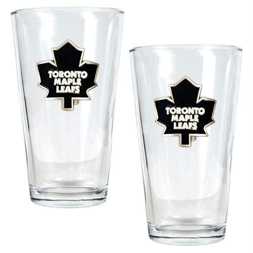 NHL Toronto Maple Leafs Two Piece Pint Ale Glass Set - Primary Logo