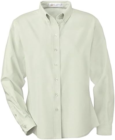 Il Migliore 77004 LADIES' WRINKLE RESISTANT LONG SLEEVE BUTTON-DOWN OXFORD SHIRT - CELERY MIST 828 - S