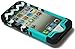 iPhone SE Case, Bastex Heavy Duty Hybrid Black Silicone / Teal Chevron with Anchor Design Hard Shell Case for Apple iPhone Se, iPhone 5, 5s, 5th Generation