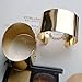 A Pair of Chic Golden Punk Style Wide Cuff Wristband Bracelet