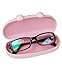 JAVOedge Hard Shell Cute Cartoon Cat Face Eyeglass Case (Pink), Bonus Free Soft Microfiber Lens Cleaning Cloth
