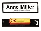 Zoom Produkt-Bild: Durable 813201 Namensschild Clip-Card mit Magnet, 17 x 67 mm, schwarz, Packung &agrave; 25 St&uuml;ck