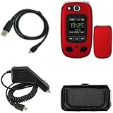 iNcido Brand Samsung Convoy2 U660 Combo Rubber Red Protective Case Faceplat ....