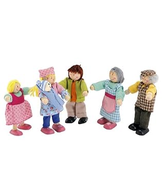 Rosebud House White Doll Family