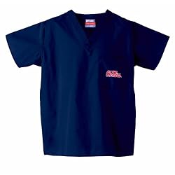 Mississippi Rebels NCAA Classic Scrub 1 Pocket Top (Navy)