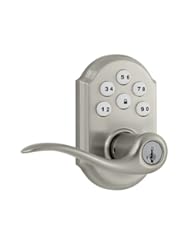 Home Improvement: Kwikset 911 SmartCode? Electronic Keypad Lock w/Tustin Lever featuring SmartKey? in Satin Nickel - Kwikset Corporation