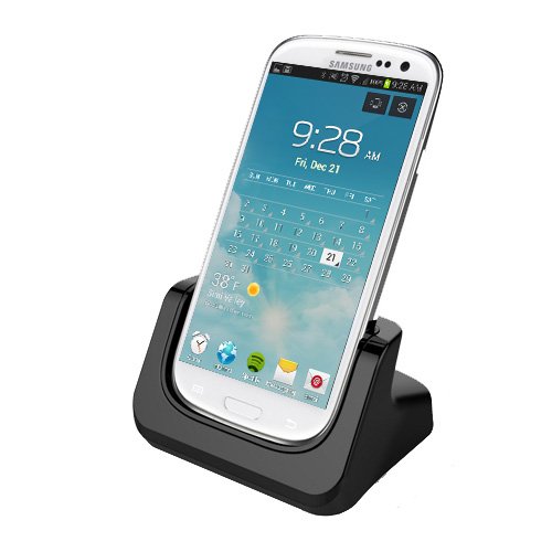 RND Dock for Samsung Galaxy Note II (2) with Audio out and Dock mode (compatible without or with a slim-fit case) (black)