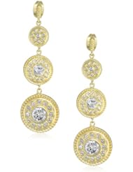 Freida Rothman Belargo Jewelry "Hamptons" Collection Gold Nautical Triple Drop Earrings