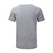Aiyino Mens Summer Casual V-Neck Button Cuffs Cardigan Short Sleeve T-Shirts L Dark Gray