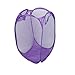 uxcell Household Dirty Clothes Laundry Folding Mesh Bag Basket Holder Purple