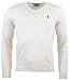 Polo Ralph Lauren Mens Pima Cotton V-Neck Sweater - M - Cream
