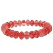 10mm Rondell Stretch Bracelet - Cherry Quartz
