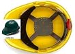Green, Standard Brim Hard Hat with 4 Point Ratchet Suspension