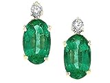 Genuine Emerald Earrings - White or Yellow Gold 1.04 cts FREE GIFT BAG!