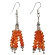 Handmade Carnelian Agate & Silver Earrings