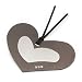 Black Stainless Steel and Diamonds Heart Pendant
