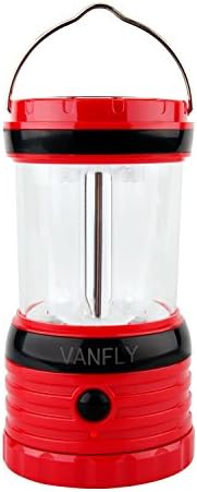 Camping Lights, Solar Rechargeable LED Camping Lantern Flashlight, Portable Water Resistant Outdoor Survival Lamp for Hiking Fishing Emergency Outages (red)