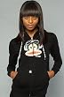 Paul Frank The Julius Headphones Hoody with Functional Earbuds in Black hood ,Sweatshirts for Women
