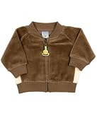 Please Mum Zip Front Velour Jacket - Walnut/vani - Newborn