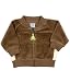 Baby : Please Mum Zip Front Velour Jacket - Walnut/vani - 3 Months