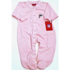 Miami Dolphins Newborn Baby Footed Pink Terry Sleeper